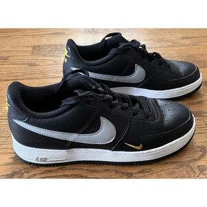NIKE AIR FORCE 1 BOY'S WALKING SHOES SIZE 7Y LOW BLACK WOLF